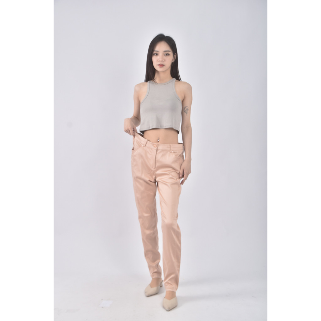 (L) joan橘色長褲二手衣