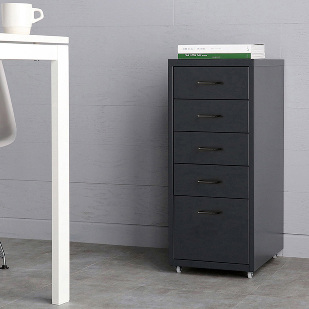 《C&B》新鋼鐵斯特附輪五抽屜櫃文件櫃/檔案櫃/公文櫃