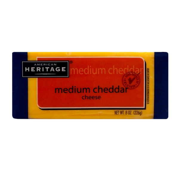 Heritage Medium Cheddar Natural Cheese, , large