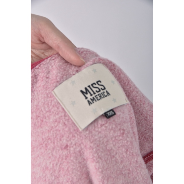 (S) miss america字母印花粉色外套二手衣, , large