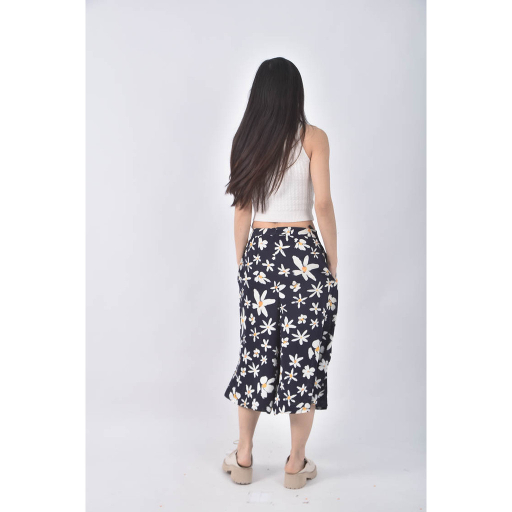 (S) dita高腰花朵圖案藍色長褲二手衣, , large