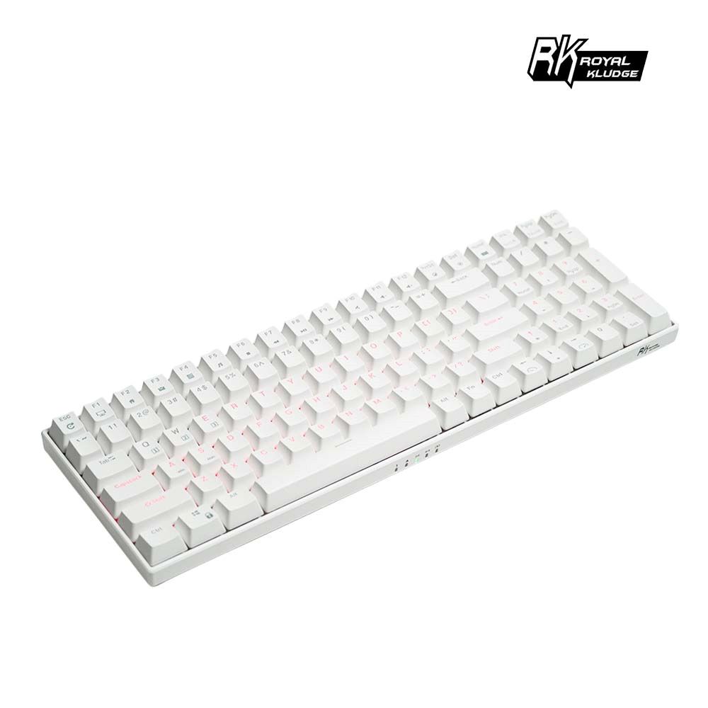 [樂維科技]RK100 96% 藍牙三模無線機械鍵盤 紅軸 RGB 白色, , large