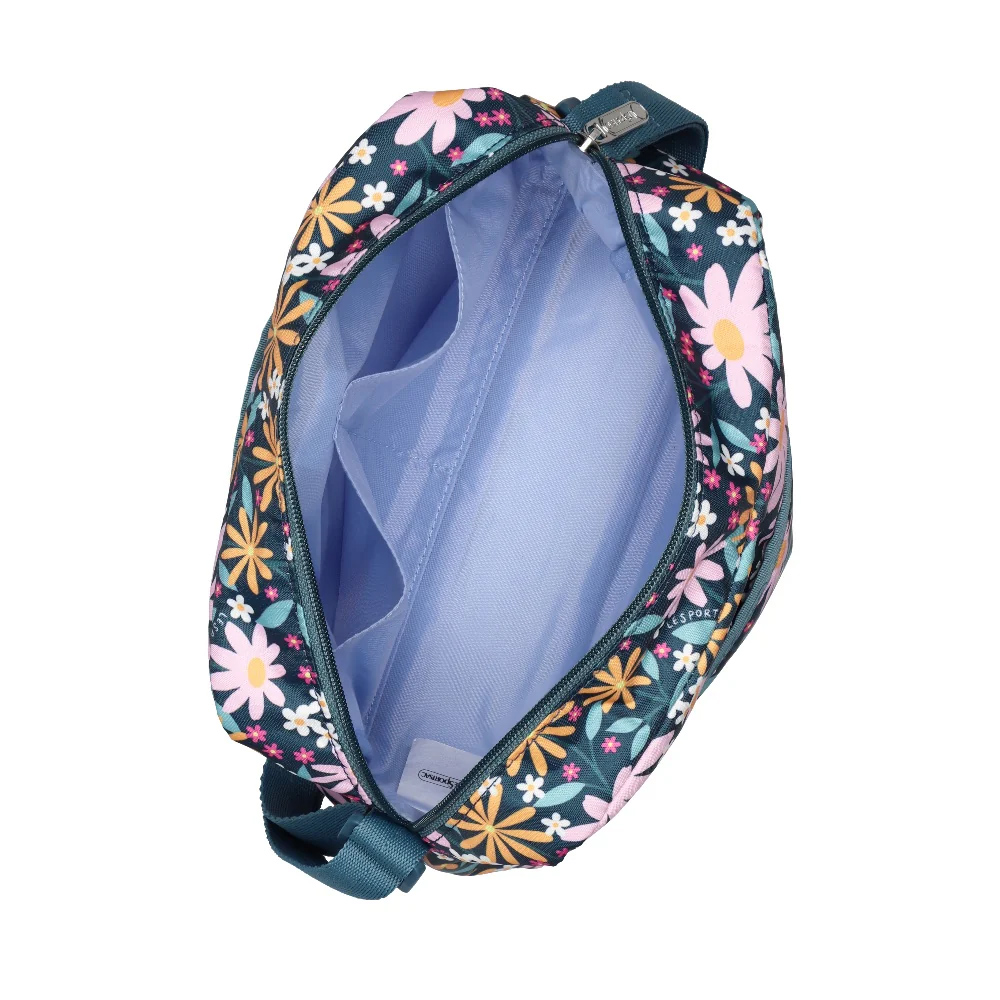 Lesportsac Daniella Crossbody 拉鍊斜背包 側背包 通勤隨身包 送禮 禮物 推薦 女包(復古雛菊)  , , large