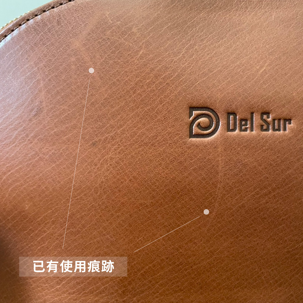 福利品【Del Sur】 Pampa 純頭層牛皮後背包 焦糖棕, , large