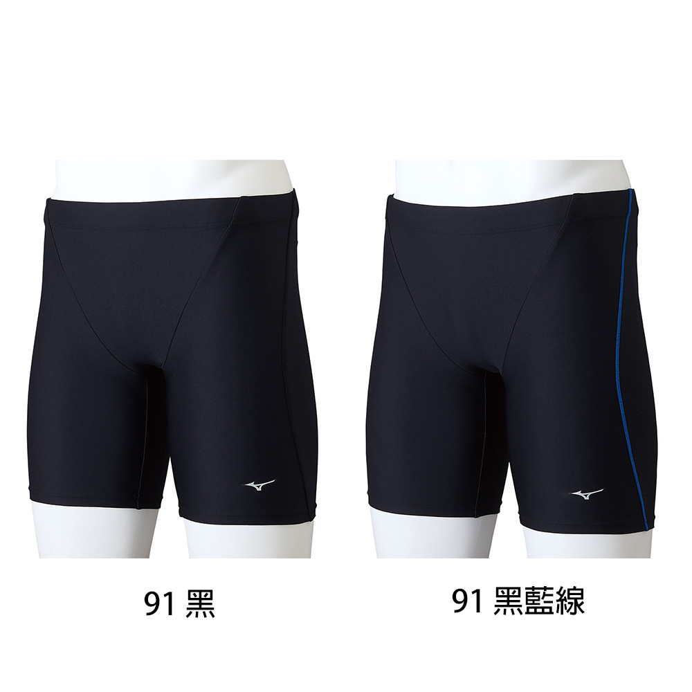 MIZUNO SWIM BASIC 男泳褲 素色線條 四角泳褲 長版泳褲 游泳褲 N2MBAA11 23FWO 樂買網, , large