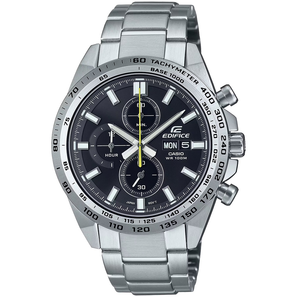 CASIO 卡西歐 EDIFICE 經典運動三眼計時手錶 EFR-574D-1A, , large