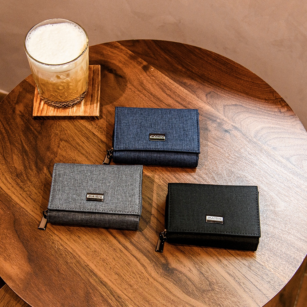 【MQ】Yamagata Fine Herringbone Zipper Short Clip, , large