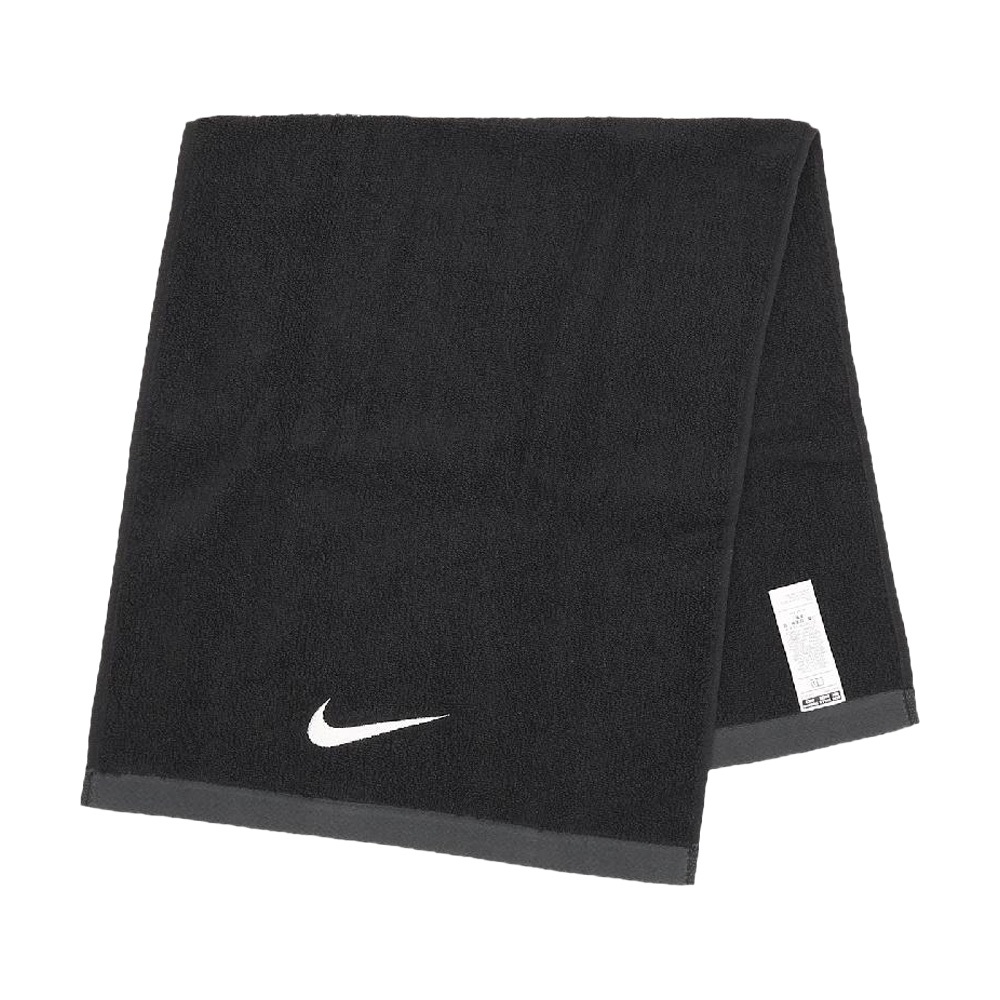 NIKE FUNDAMENTAL TOWEL 浴巾 60x120cm 戶外 運動 家居 簡約 素色 純棉 吸水佳 黑 白, , large