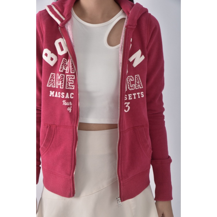 (S) miss america字母印花粉色外套二手衣, , large