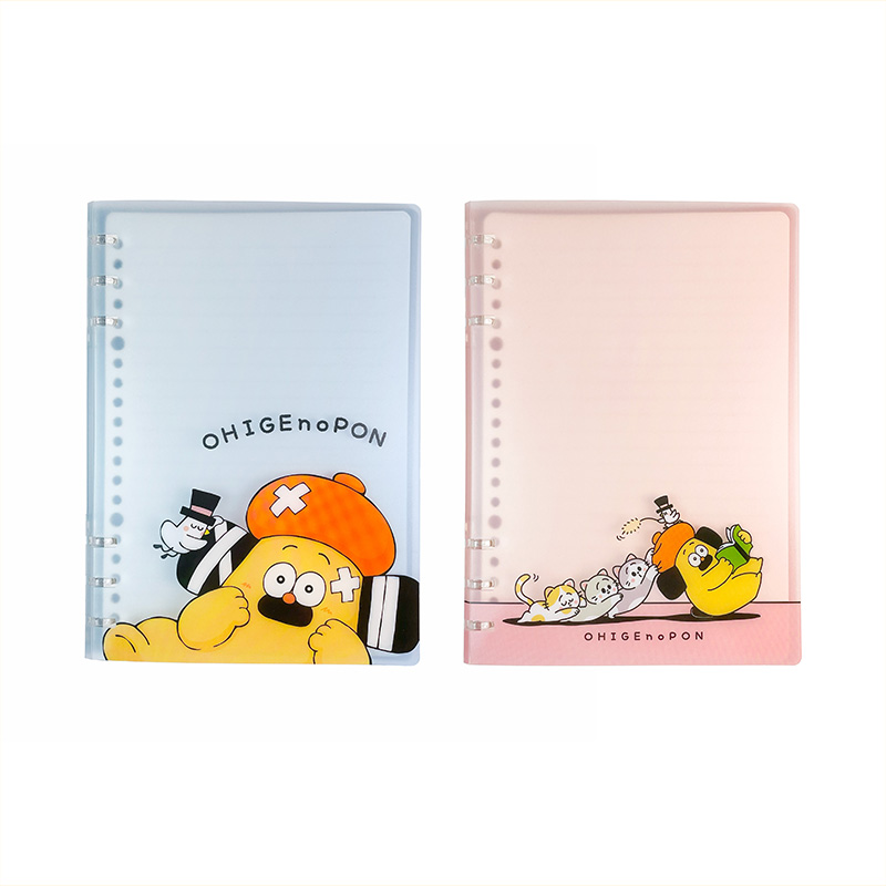 OHIGE no PON A5 20-Hole Loose-Leaf Notebook-Pink, , large