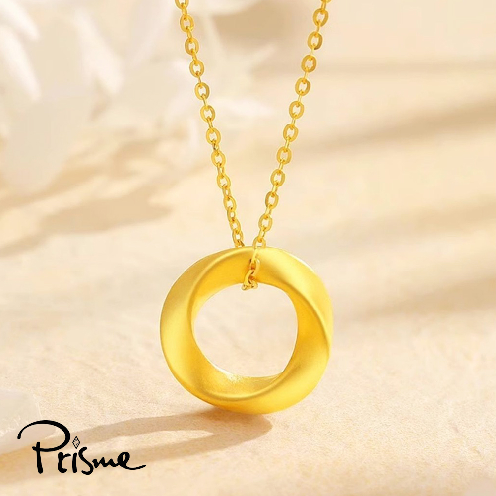 【Prisme Gold】黃金項鍊 莫比烏斯圓環 鍊墜項鍊 (金重：約0.05錢±0.02), , large