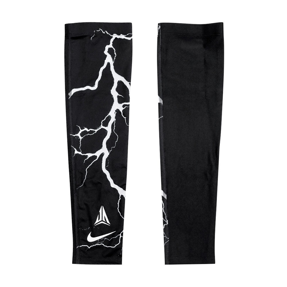 NIKE J MORANT 臂套 單入裝 健身 訓練 戶外運動 時尚 透氣 舒適 吸濕 排汗 乾爽 彈性 固定 貼合 黑, , large
