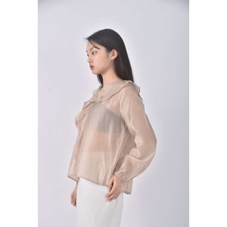 (S) miss studio質感棕色長袖上衣二手衣, , large