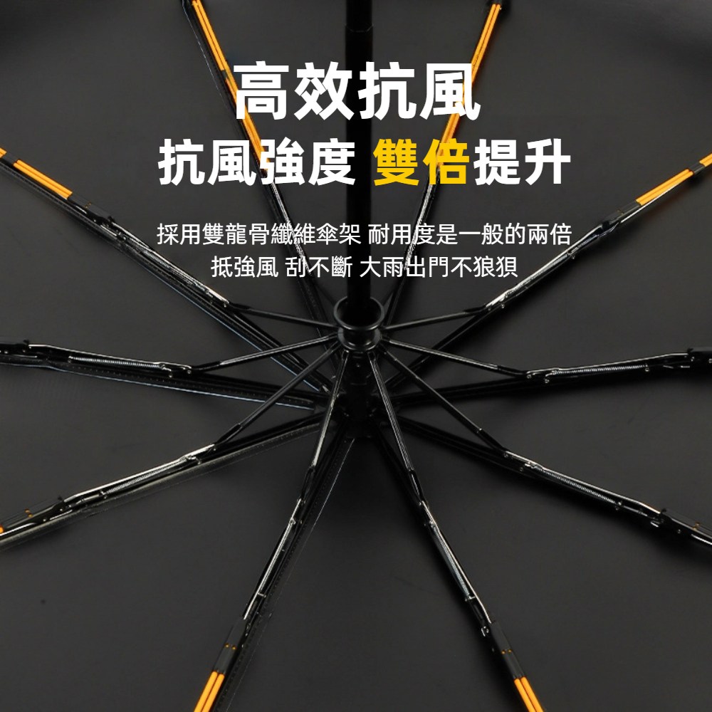【A&R】UPF50+抗UV全自動10骨反向晴雨兩用傘 加大款 27吋 燕麥奶茶, , large