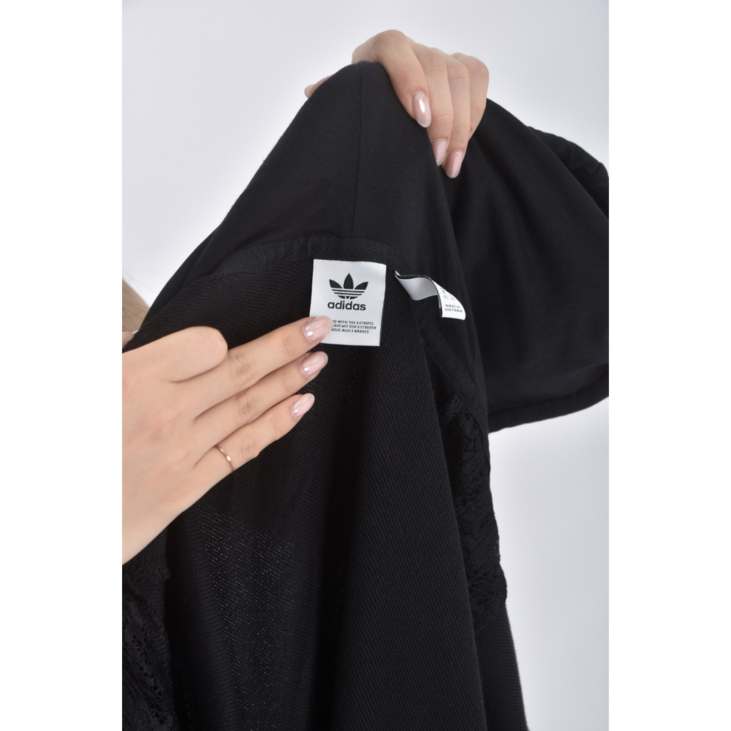 (M) adidas運動棉質蕾絲黑色外套二手衣, , large
