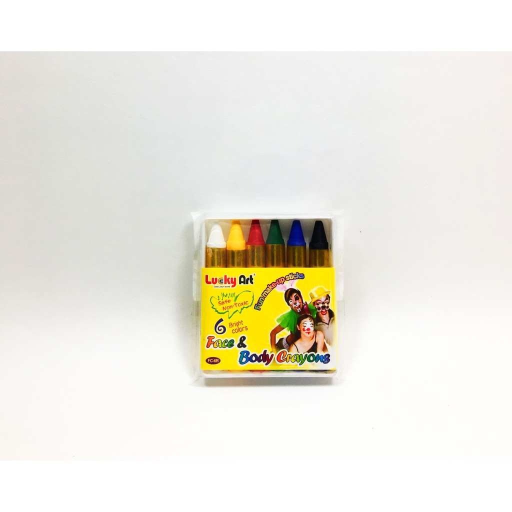 蜡藝 6色人體彩繪筆（袋裝）FC-6R~FC-6P蜡藝 6色人體彩繪筆（袋裝）-螢光色, , large