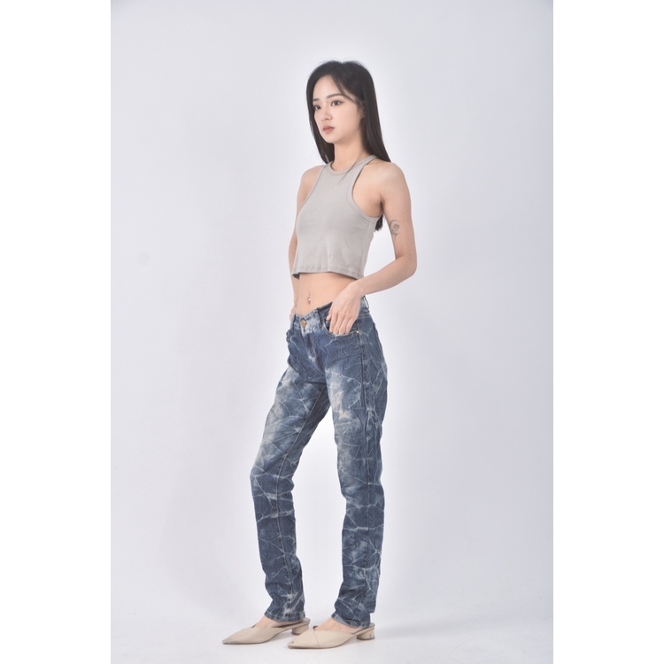 (L) airblue丹寧牛仔質感藍色長褲二手衣, , large