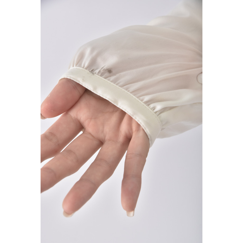 (M) cecil mcbee蝴蝶結白色長袖上衣二手衣, , large