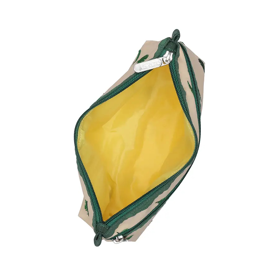 Lesportsac Cosmetic Clutch 雙層拉鍊化妝包 / 綠色慢旅, , large