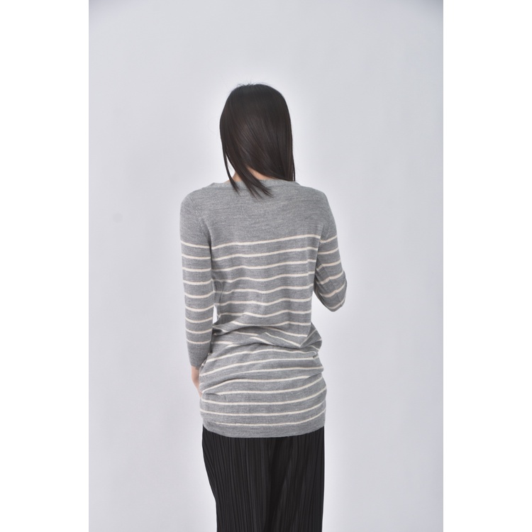 (S) uniqlo質感羊毛純羊毛灰色長袖上衣二手衣, , large