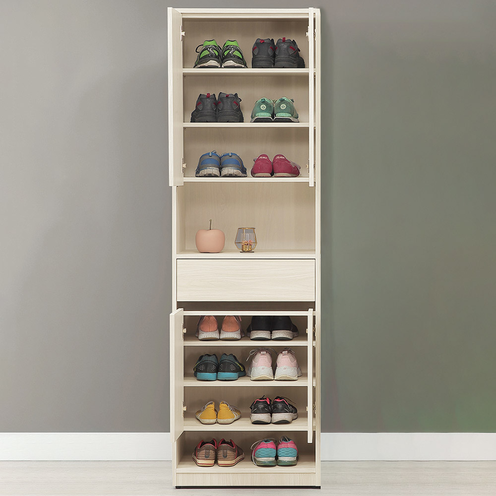 【Hampton 漢汀堡】薩亞白榆木2尺四門中空高鞋櫃, , large