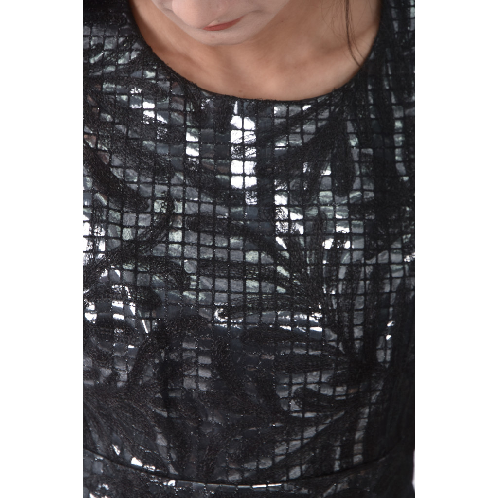 (S) vivienne tam禮服亮面無袖黑色洋裝二手衣, , large