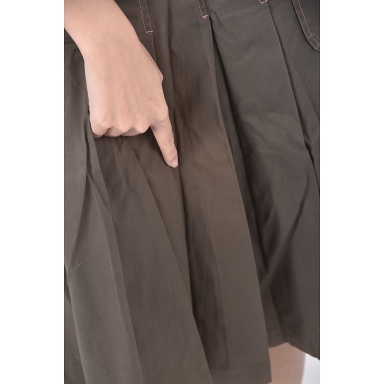 (XL) 8happy百褶棕色短裙二手衣, , large