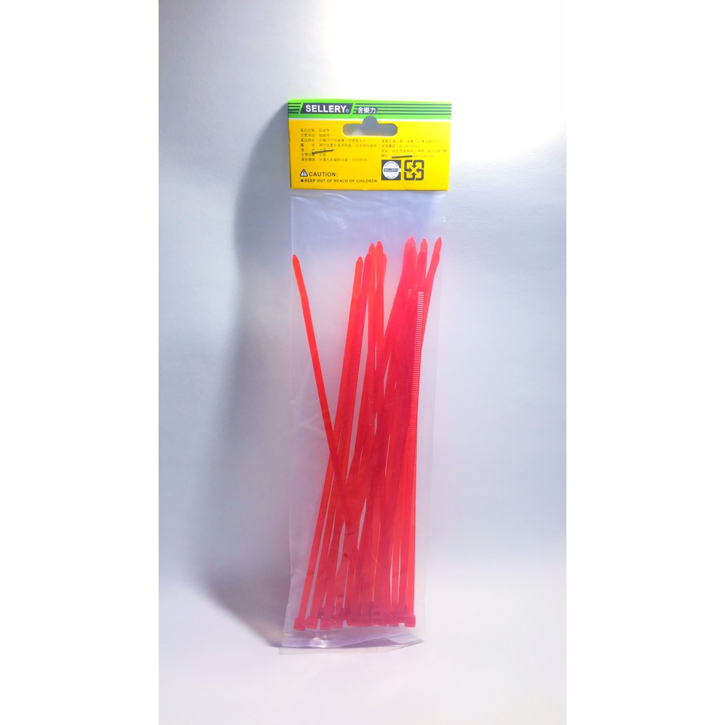舍樂力 紮線帶-紅色 20入 4.8*250mm（S59-054R)