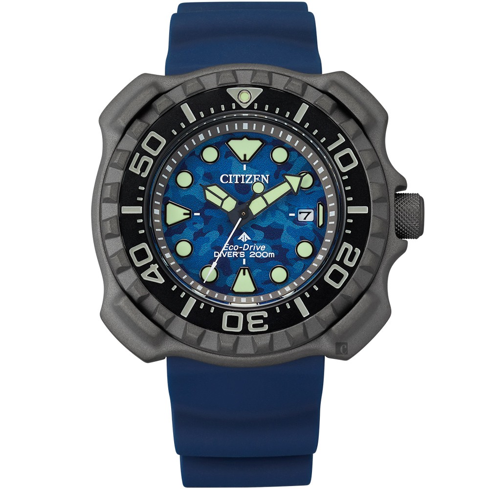 CITIZEN 星辰 PROMASTER 限量鈦 1982年復刻版光動能200米潛水錶 BN0227-09L, , large