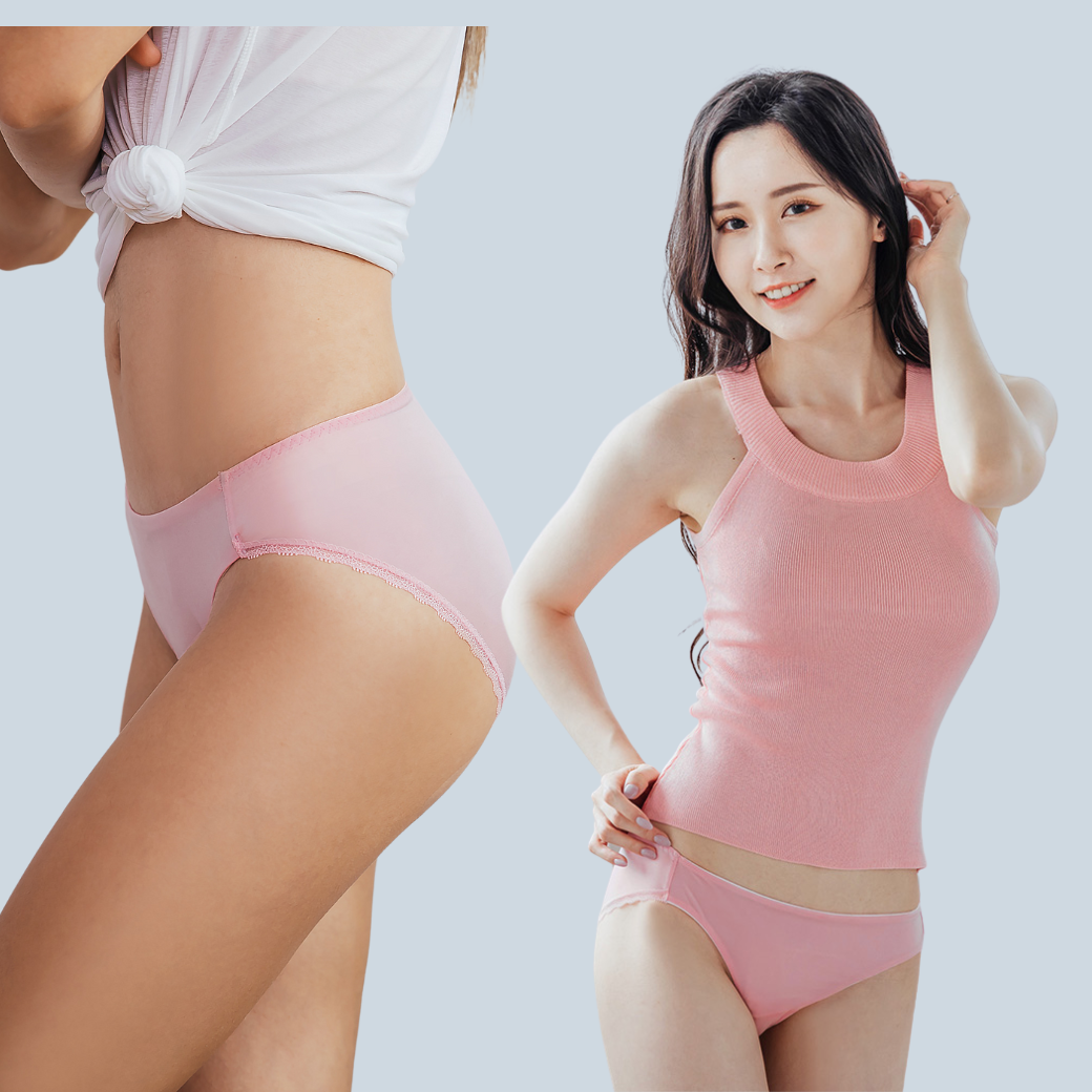 [NEONER] High-Cut Leg-Lengthening Low-Rise Antibacterial Triangle Panties, , large