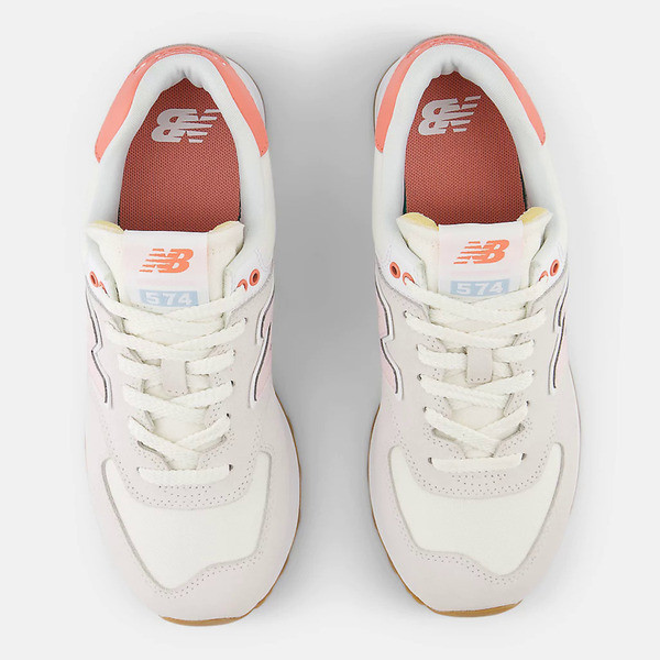 Kixpress-New Balance 574 女 運動休閒鞋 復古鞋 麂皮 舒適 緩震 鏡灰 玫瑰砂糖粉 [WL574IPK], , large