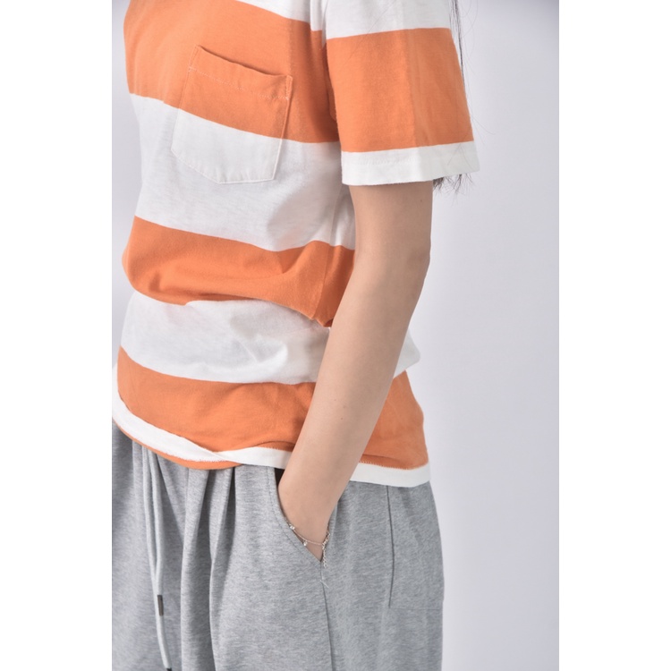 (S) uniqlo質感棉質純棉橘色短袖上衣二手衣, , large