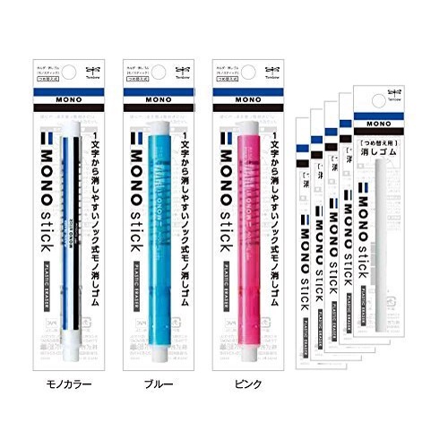 TOMBOW蜻蜓 Mono stick 按壓式塑膠擦/筆型橡皮擦 (JCC-121)條紋, , large