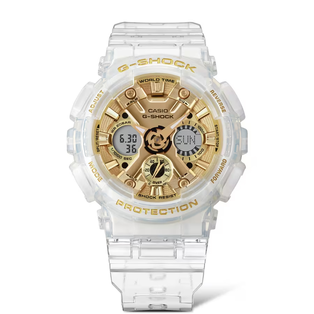 CASIO 卡西歐 G-SHOCK ITZY 留真配戴款 清透金屬感女錶手錶 GMA-S120SG-7A, , large