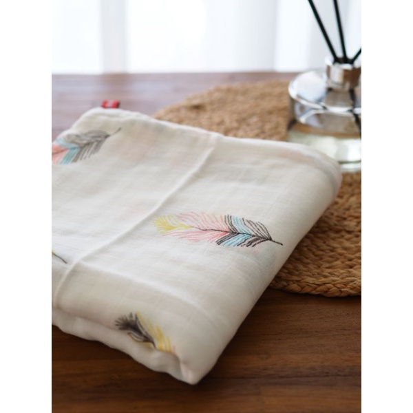 [Kaimei Cotton Industry] 2 into the group, random and excellent, 2 layers of bamboo stick imitation silk cloth, gauze large square towel, suitable for bath towels/thin quilts/baby quilts, , large