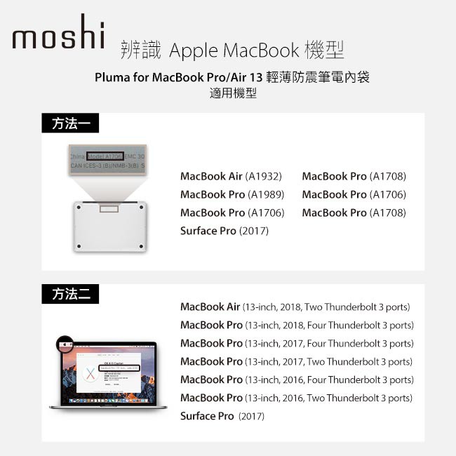 Moshi Pluma 輕薄防震筆電內袋 (MacBook Pro/Air 13, 2020-2016), , large