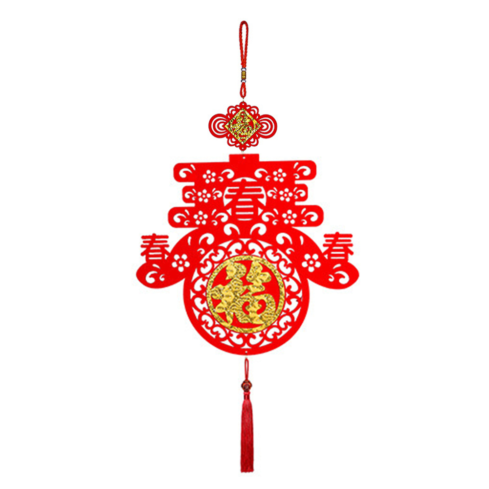 迎春納福新年吊飾2入3組#204(新春過年掛飾/流蘇開運掛件/窗花吊飾毛氈掛飾/開運招財/入厝/新婚室內裝飾), , large