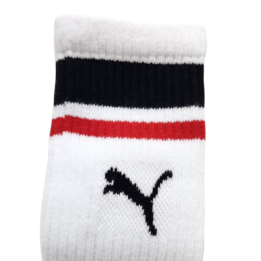 [秉宸] PUMA Fashion條紋長襪 白x黑紅條紋 BB109202, , large