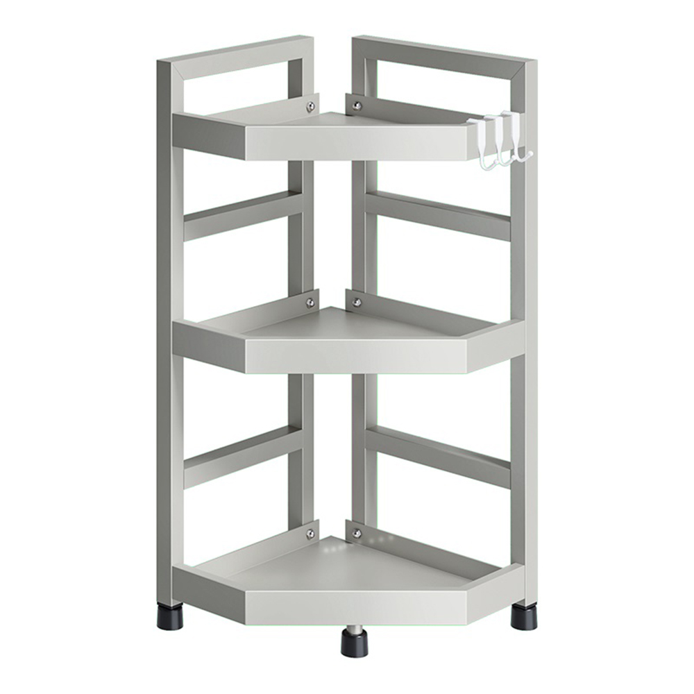 Three-layer multifunctional countertop stainless steel kitchen seasoning rack + chopstick holder triangular rack