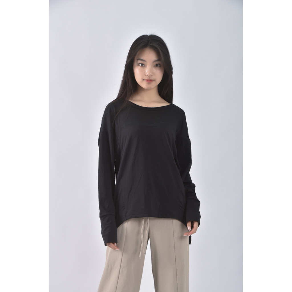 (M) kodz運動露背黑色長袖上衣二手衣, , large