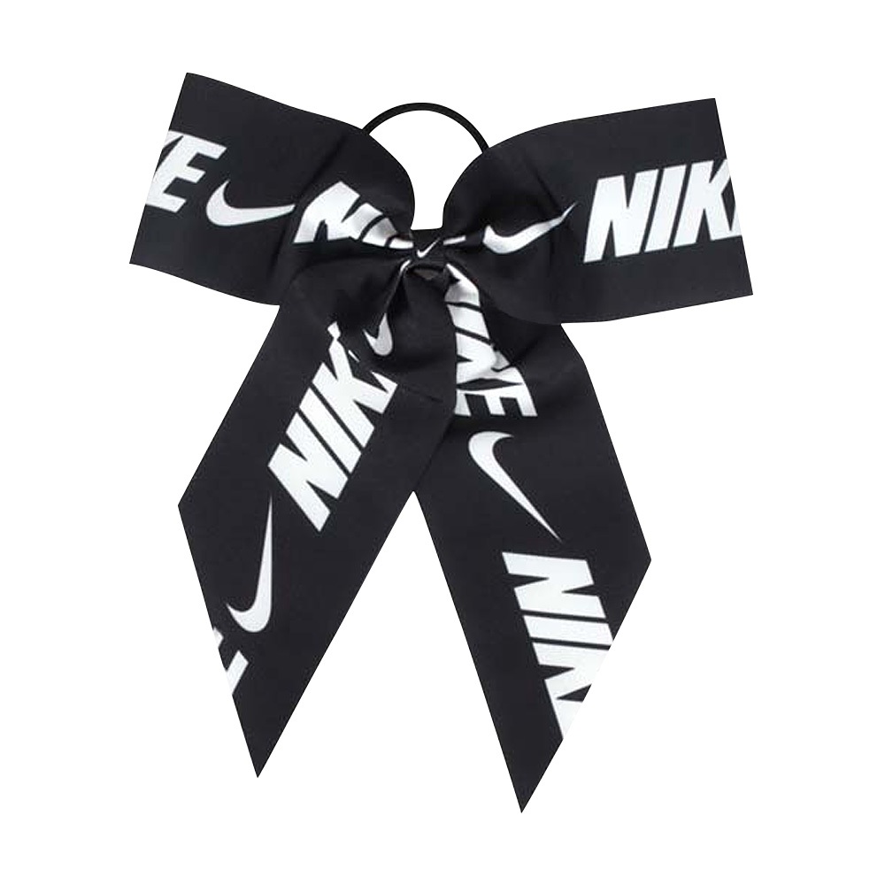 NIKE BOW LARGE 髮圈 髮飾 髮束 髮繩 頭飾 可愛 緞帶 蝴蝶結 休閒 逛街 簡約 時尚 彈性 舒適 黑白