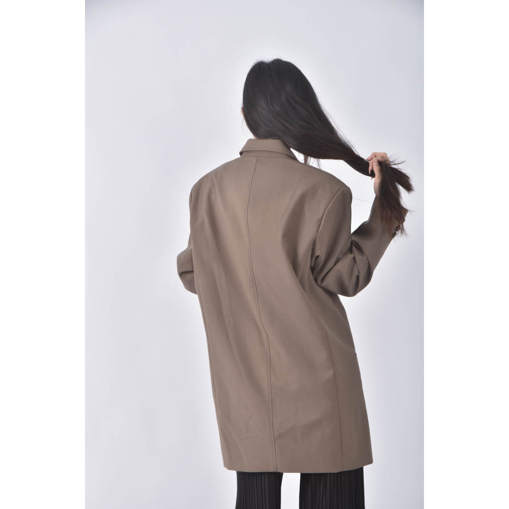 (XL) studio doe西裝長版綠色外套二手衣, , large