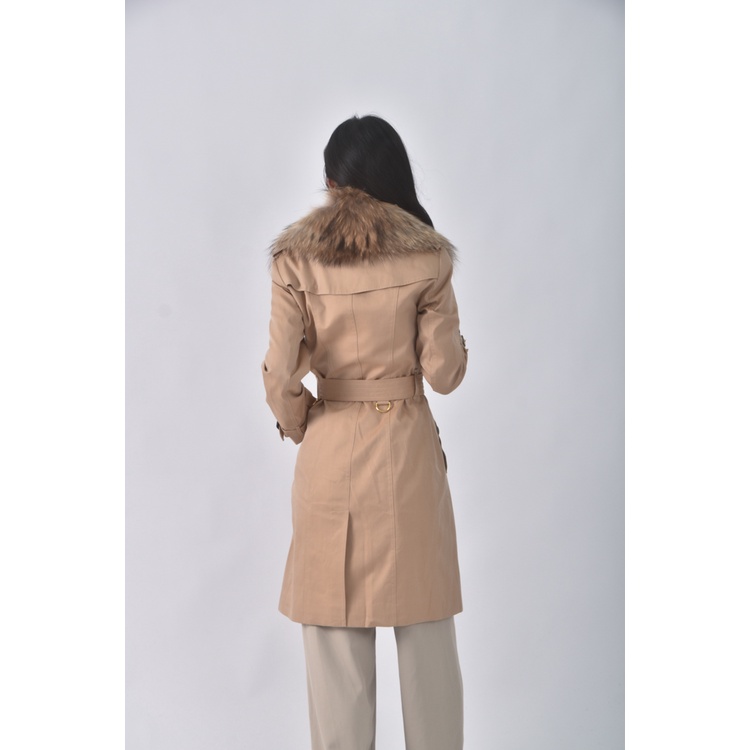 (S) burberry質感排釦風衣棕色外套二手衣, , large