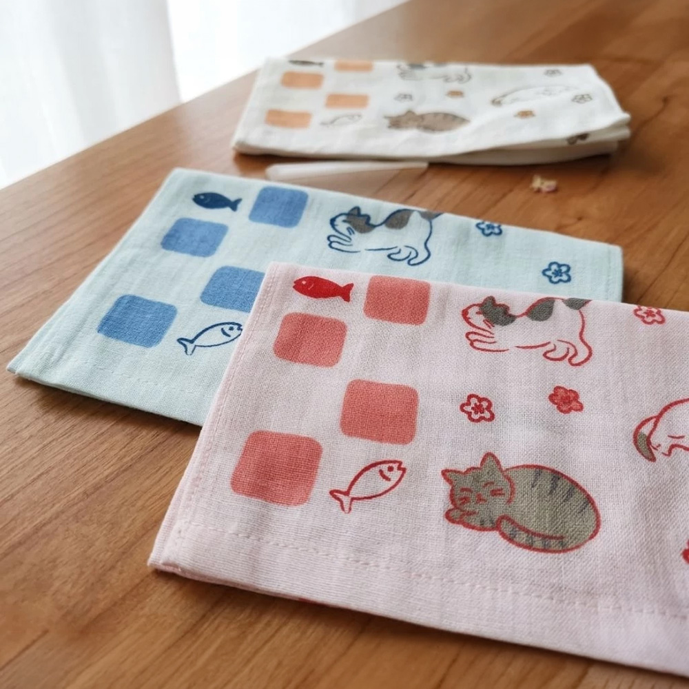 [Kaimei Cotton Industry] 8 in the group, random and excellent, MIT made in Taiwan, cute half-cotton, half-gauze children's towel, pure cotton, soft, comfortable and water-absorbent, , large