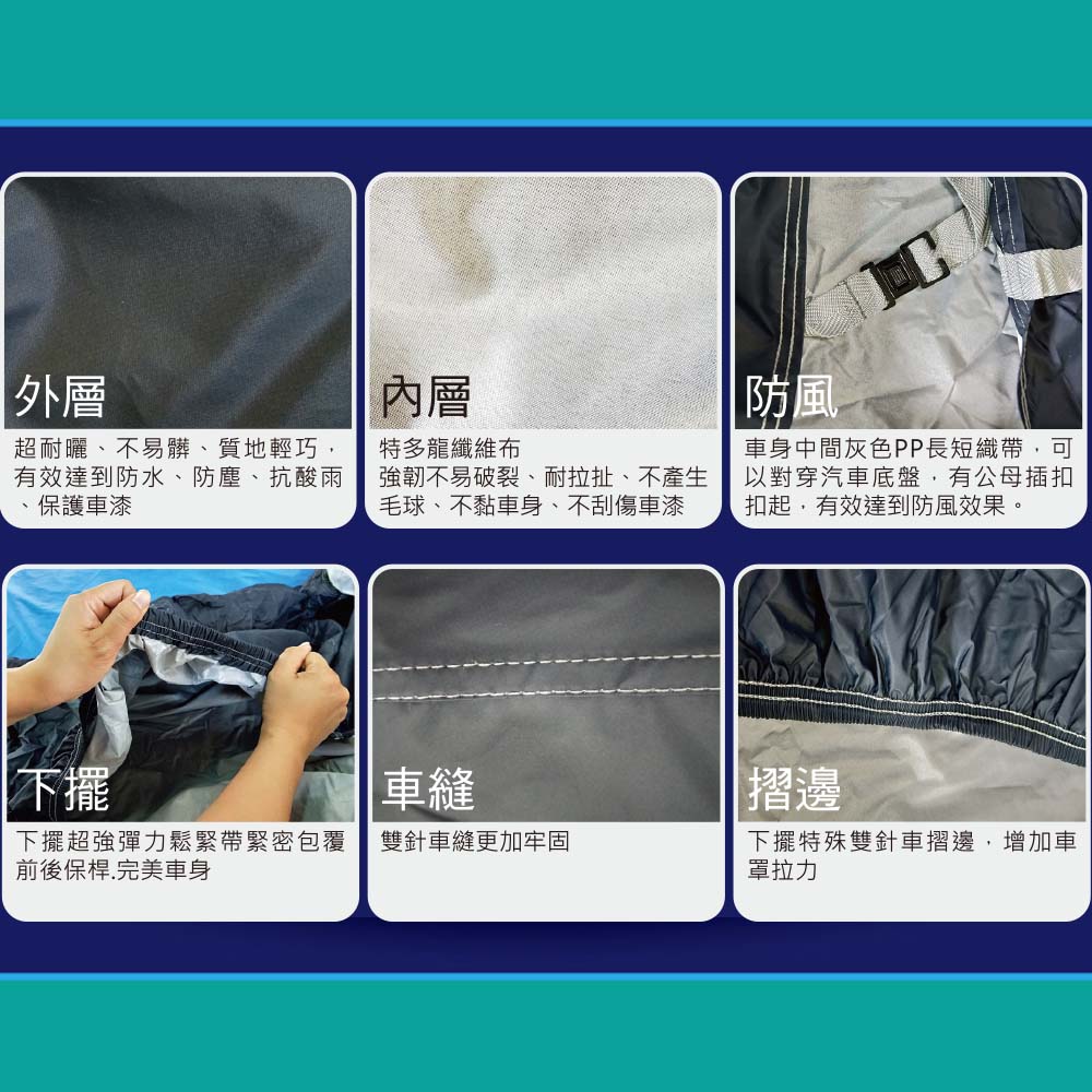 【Made in Taiwan - Quality Guaranteed】Premium Waterproof Car Cover for Hatchbacks - Fits TOYOTA, NISSAN, BENZ (Hatchback Cover, FOCUS, TOYOTA), , large
