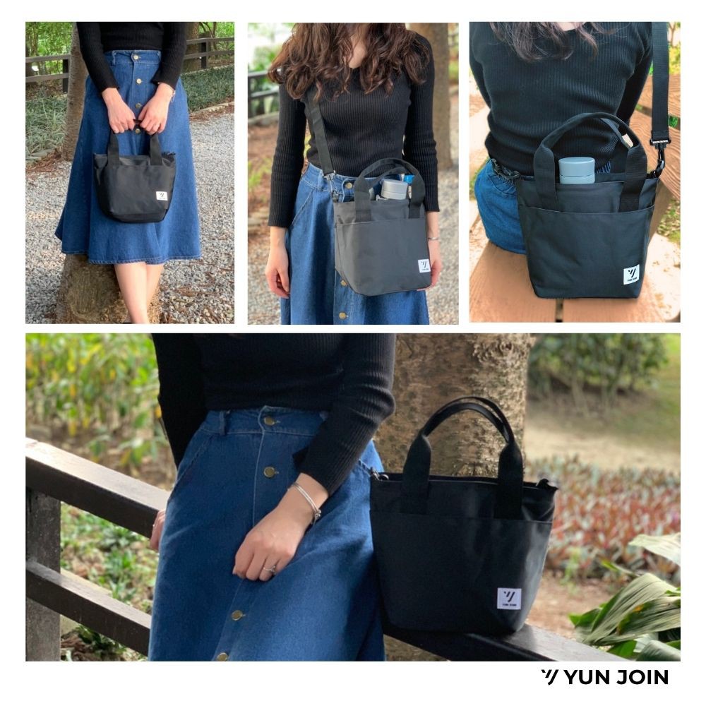 【YUNJOIN】TWILL-手提側背兩用包-酒紅色 水餃包 便當零食袋 輕量 開學季 禮物 波士頓包, , large