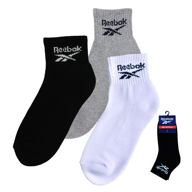 Reebok棉選舒厚1/2襪3入組, , large