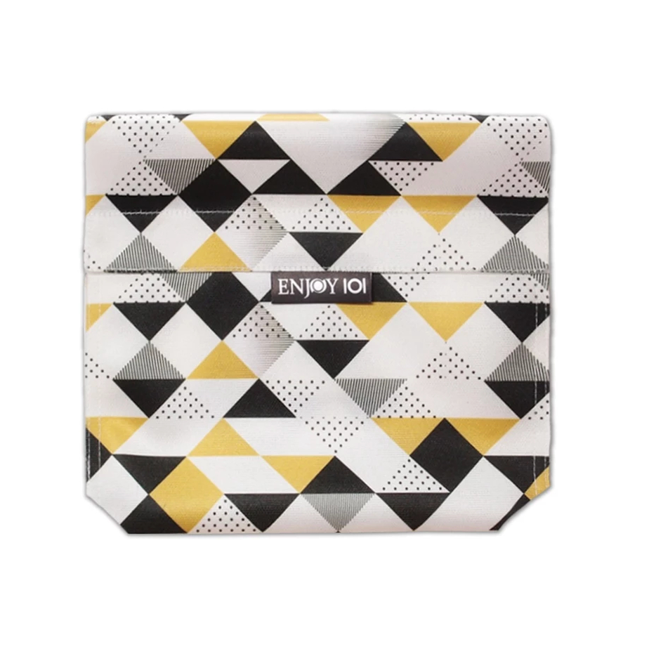 菱格紋早餐袋 早點袋 輕食袋 矽膠食物袋 食物袋 矽膠布食物袋 矽膠袋 點心袋 ENJOY101 Eco Believer, , large