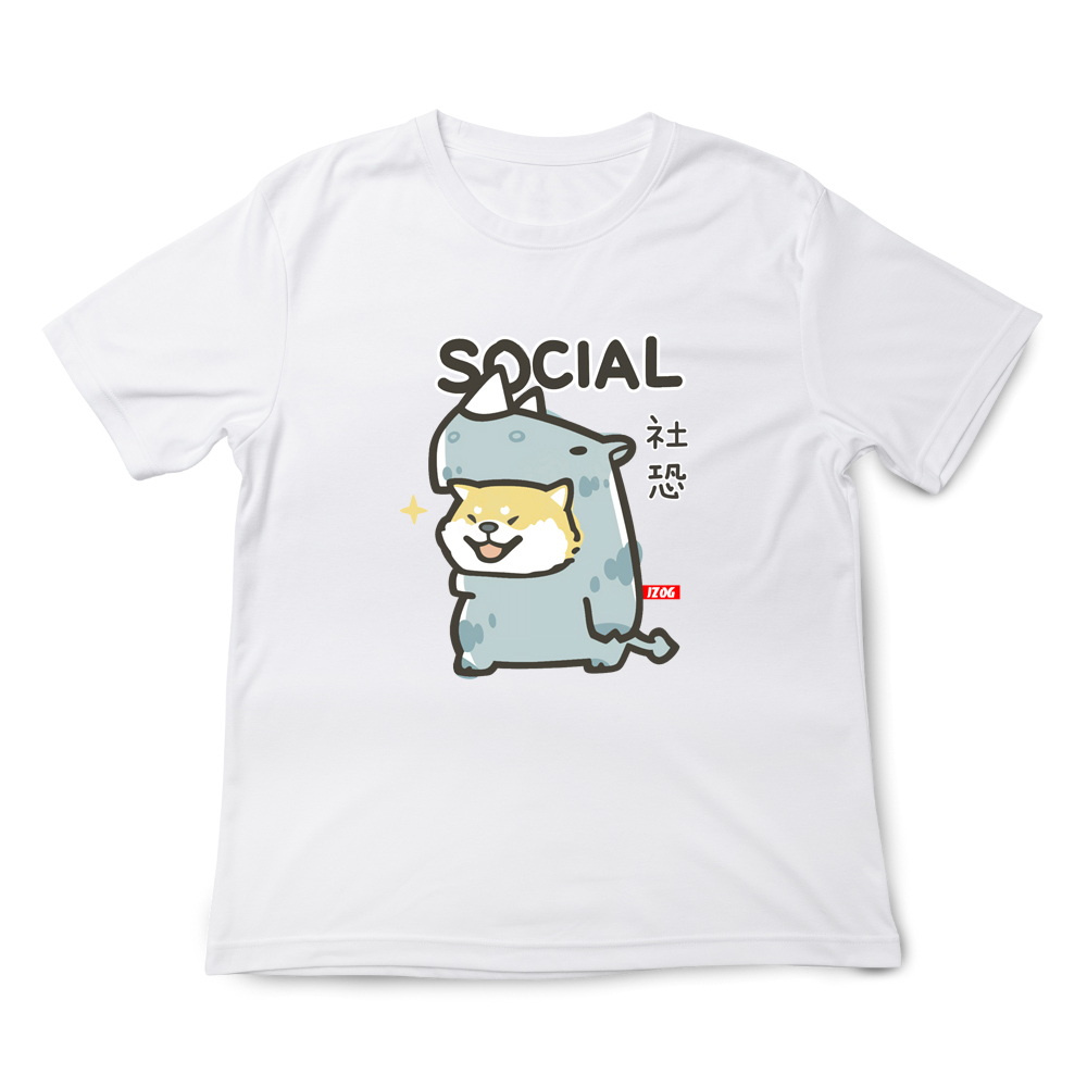JZ TEE Social Anxiety Cat & Shiba Inu Graphic Tee, , large
