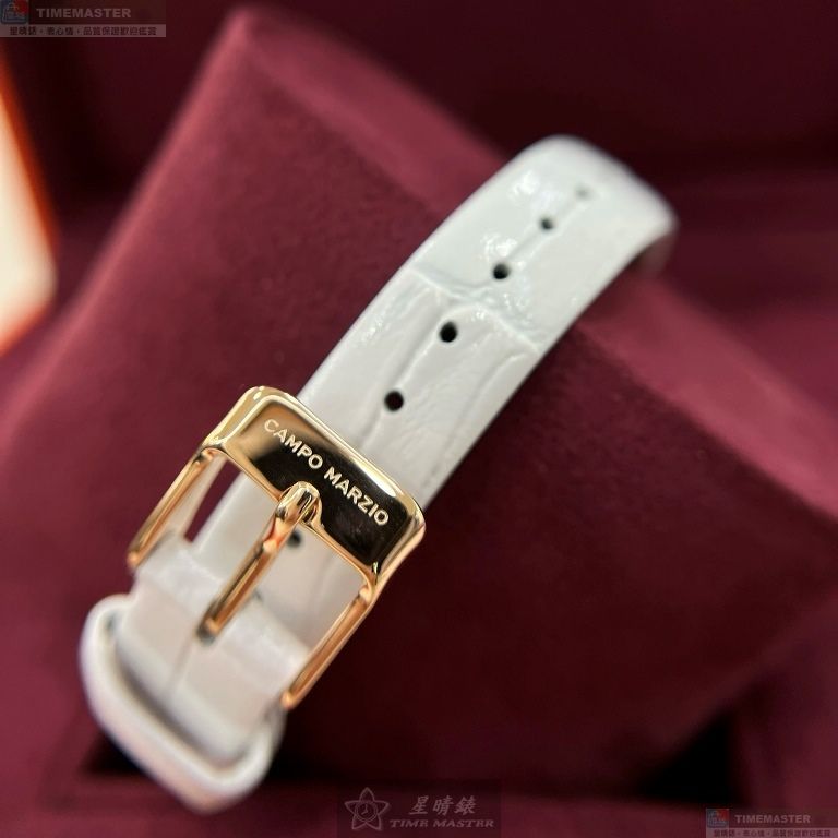 [星晴錶業]新品牌手錶,32mm,CMW0032貝母錶面玫瑰金錶殼白真皮皮革錶帶款, , large